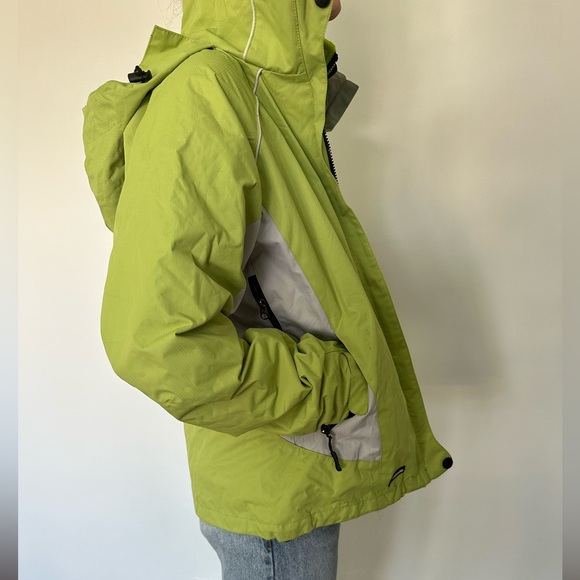 Columbia TITANIUM OMNI TECH Women Jacket Coat Lime Green Shell Ski Snowboard Y2K - Picture 12 of 17